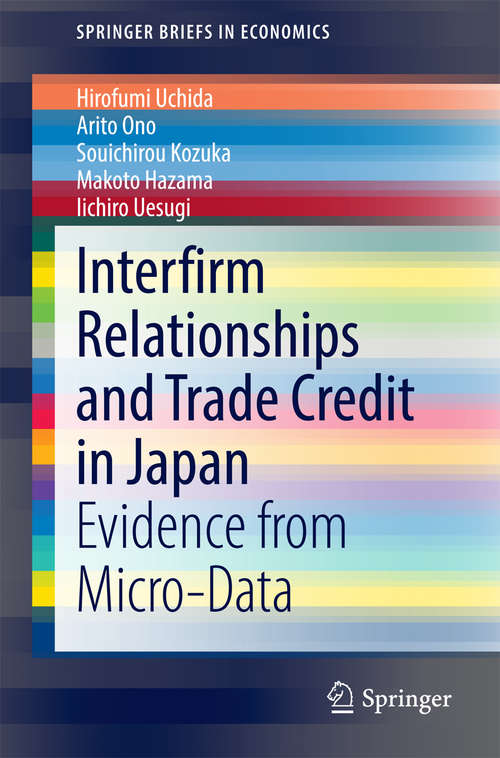 Book cover of Interfirm Relationships and Trade Credit in Japan
