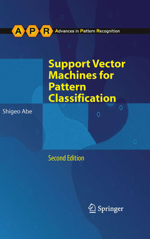 Book cover of Support Vector Machines for Pattern Classification