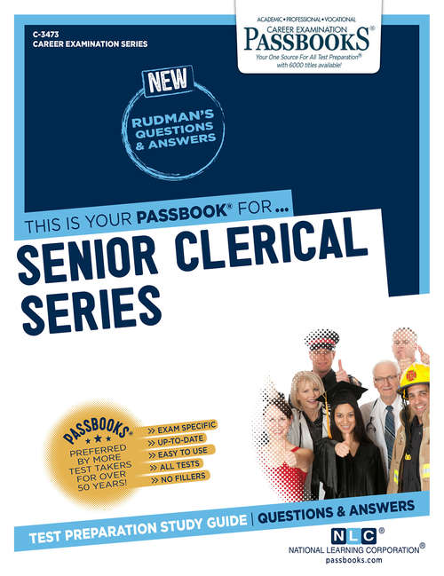 Book cover of Senior Clerical Series: Passbooks Study Guide (Career Examination Series: C-3473)
