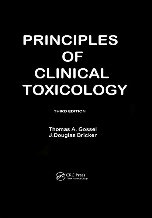 Book cover of Principles Of Clinical Toxicology (3)