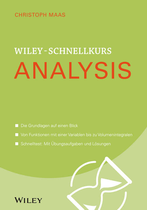 Book cover of Wiley-Schnellkurs Analysis (Wiley Schnellkurs)