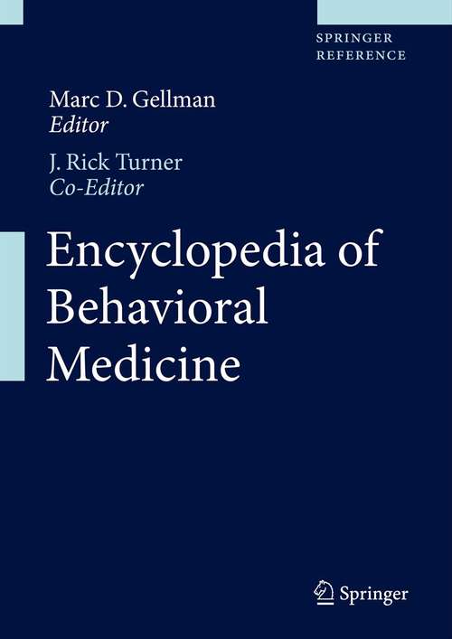 Book cover of Encyclopedia of Behavioral Medicine