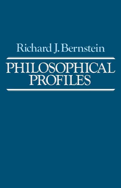 Book cover of Philosophical Profiles