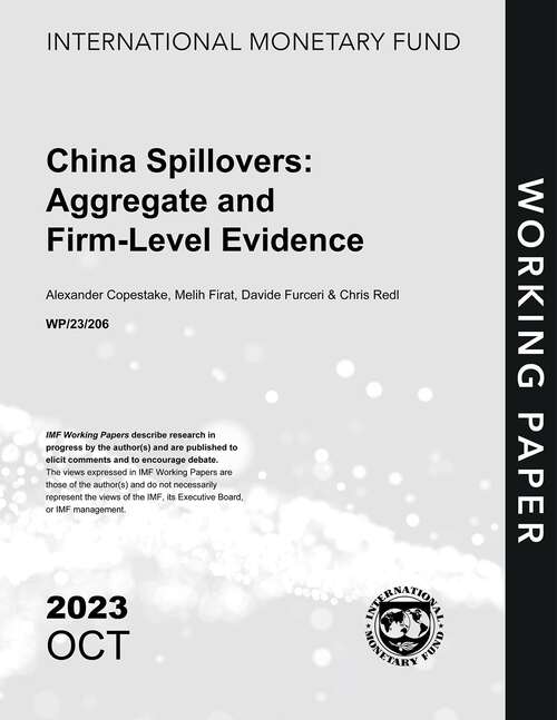 Book cover of China Spillovers: Aggregate and Firm-Level Evidence (Imf Working Papers)