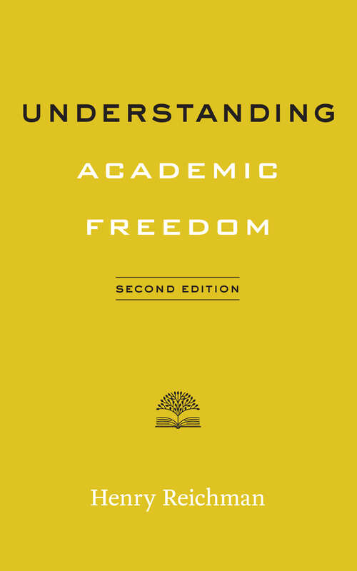 Book cover of Understanding Academic Freedom