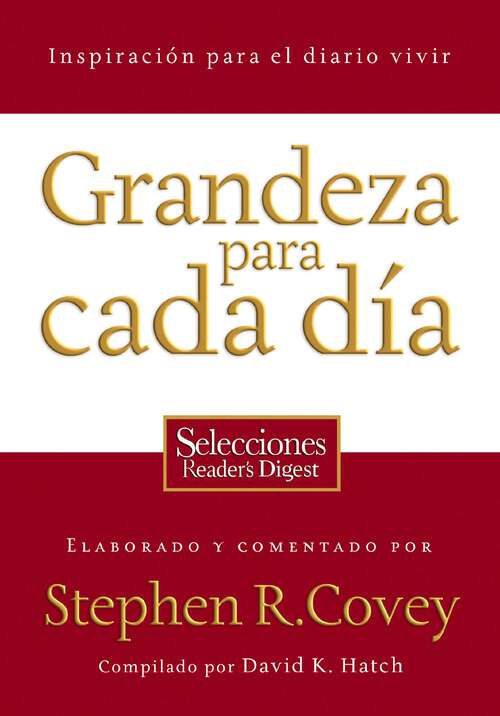 Book cover of Grandeza para cada día: Inspiración para el diario vivir