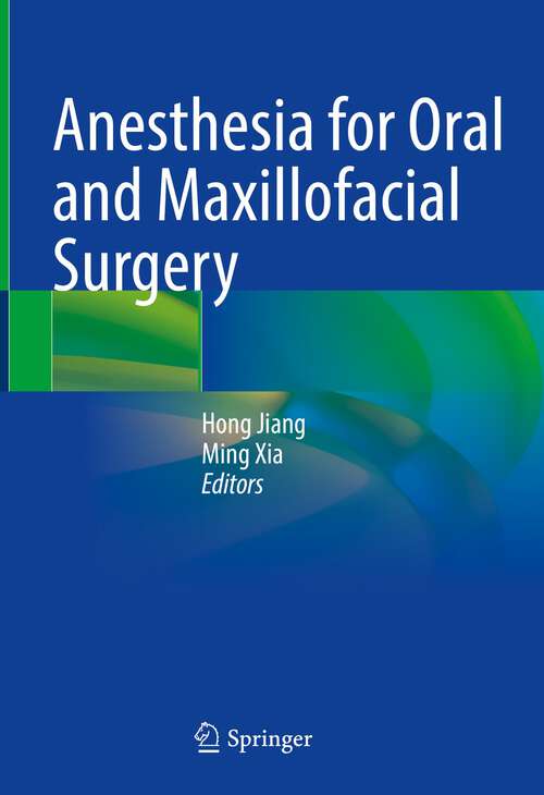 Book cover of Anesthesia for Oral and Maxillofacial Surgery