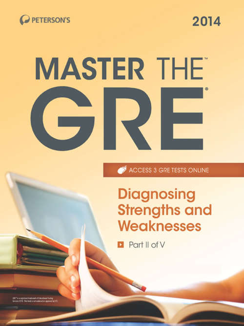 Book cover of Master the GRE: Diagnosing Strengths and Weaknesses