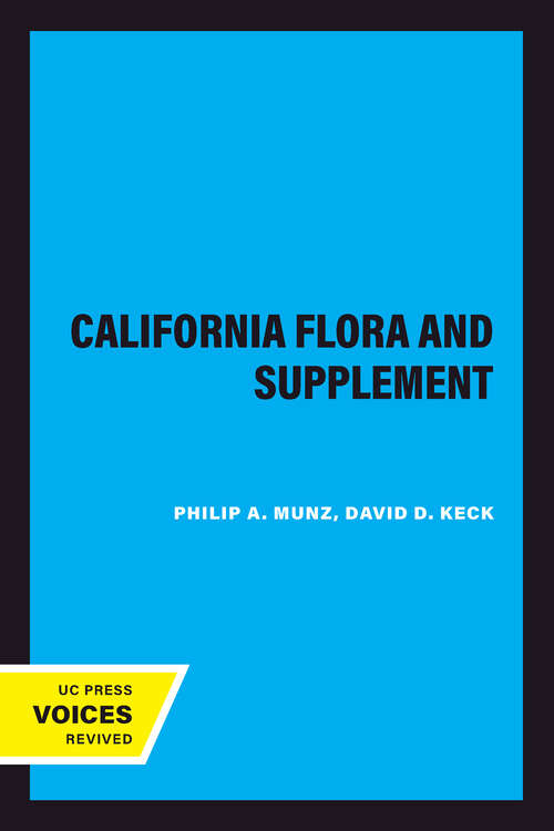 Book cover of A California Flora and Supplement