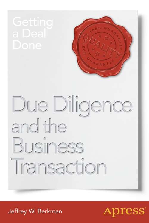Book cover of Due Diligence and the Business Transaction
