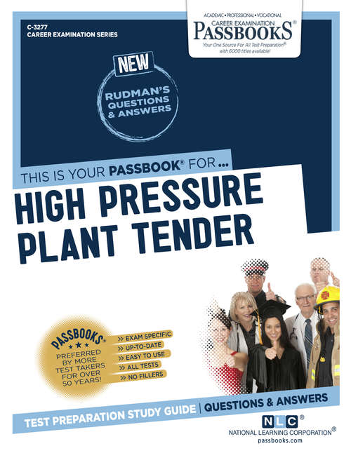 Book cover of High Pressure Plant Tender: Passbooks Study Guide (Career Examination Series)