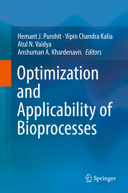 Book cover of Optimization and Applicability of Bioprocesses