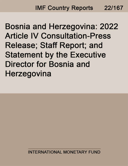 Book cover of Bosnia and Herzegovina: 2022 Article IV Consultation-Press Release; Staff Report; and Statement by the Executive Director for Bosnia and Herzegovina (Imf Staff Country Reports)