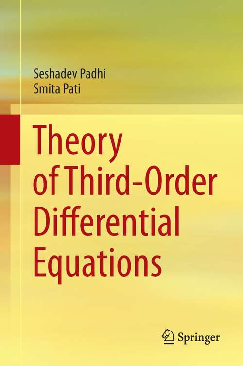 Book cover of Theory of Third-Order Differential Equations