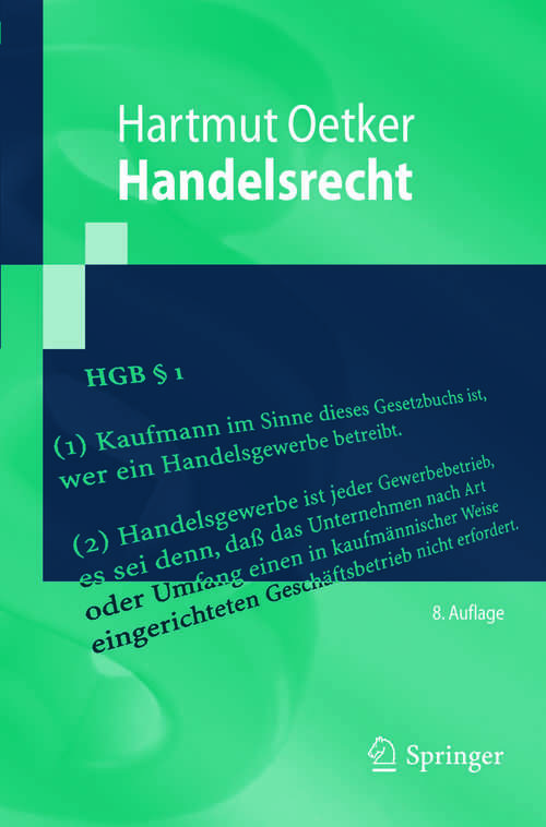 Book cover of Handelsrecht (Springer-Lehrbuch)