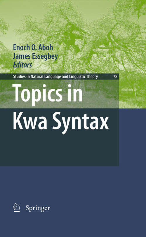 Book cover of Topics in Kwa Syntax