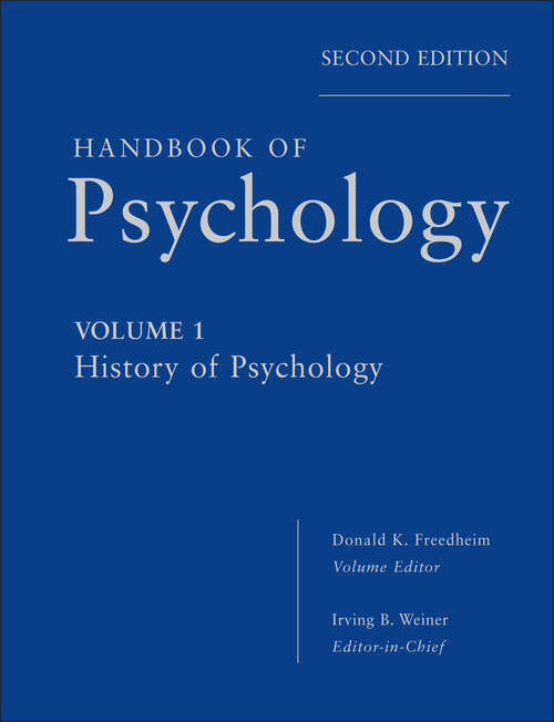 Book cover of Handbook of Psychology, History of Psychology