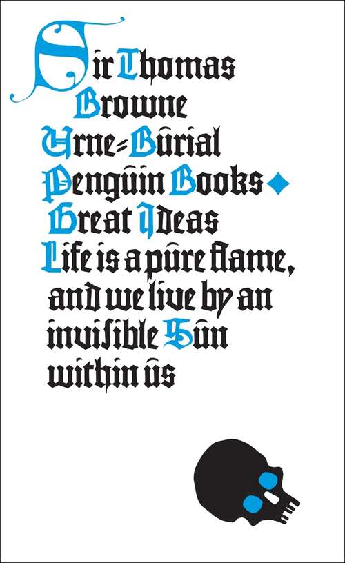 Book cover of Urne-Burial (Penguin Great Ideas: Vol. 32)