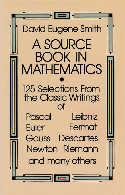 Book cover of A Source Book in Mathematics