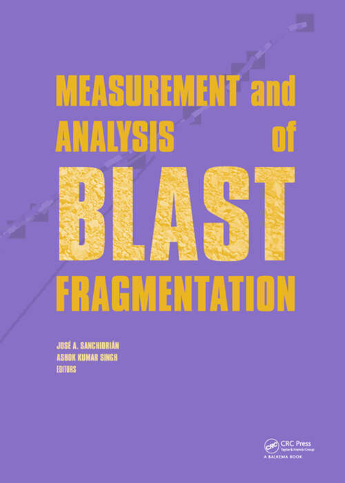 Book cover of Measurement and Analysis of Blast Fragmentation (1)