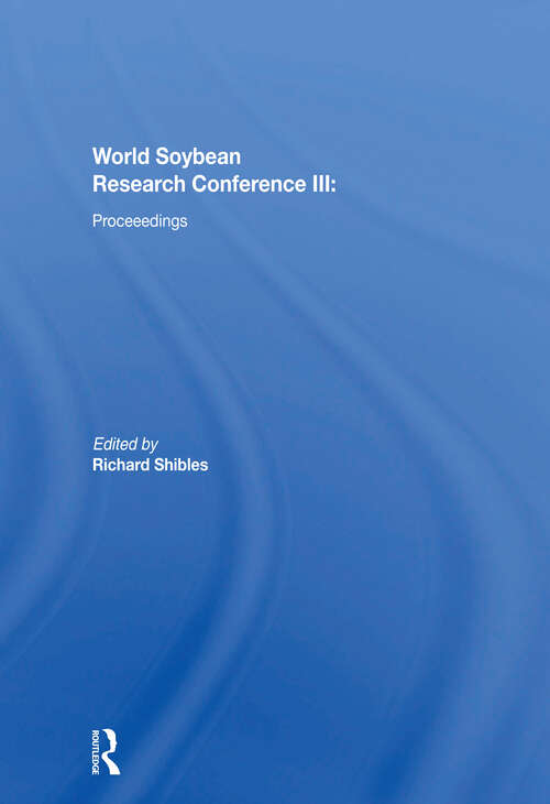 Book cover of World Soybean Research Conference III: Proceedings
