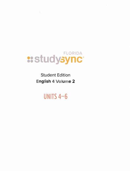 Book cover of StudySync Core ELA: Reading and Writing Companion, Volume 2 (Florida Editrion)