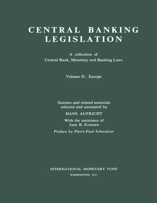 Central Banking Legislation