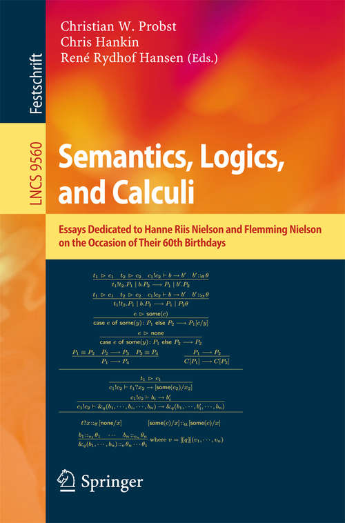Book cover of Semantics, Logics, and Calculi