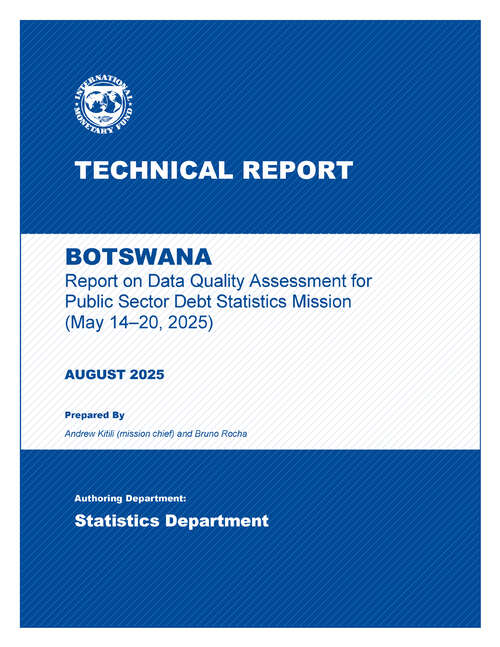 Book cover of Botswana: Technical Assistance Report-Report on Data Quality Assessment for Public Sector Debt Statistics Mission (May 14–20, 2025)