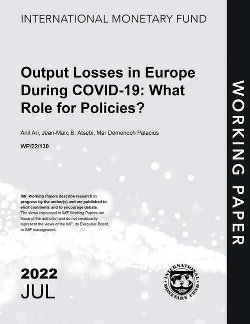 Book cover of Output Losses in Europe During COVID-19: What Role for Policies? (Imf Working Papers)