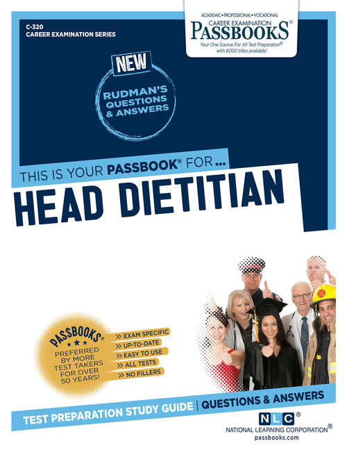 Book cover of Head Dietitian: Passbooks Study Guide (Career Examination Series)