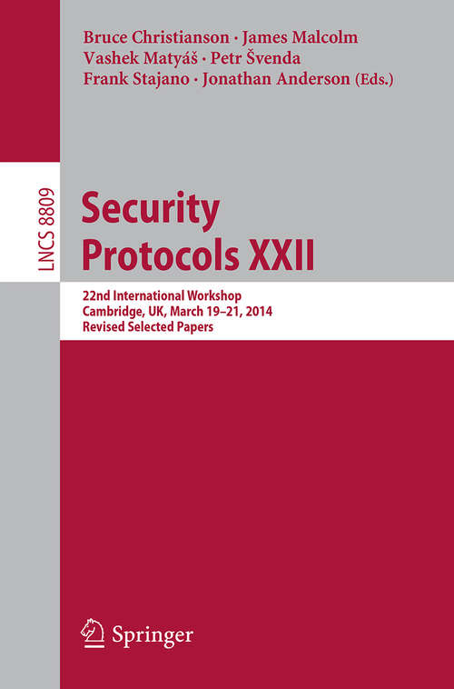 Security Protocols XXIII