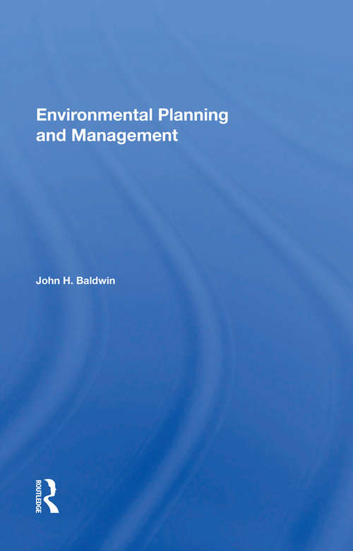 Book cover of Environmental Planning And Management