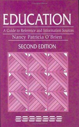 Book cover of Education: A Guide to Reference and Information Sources (2nd edition)