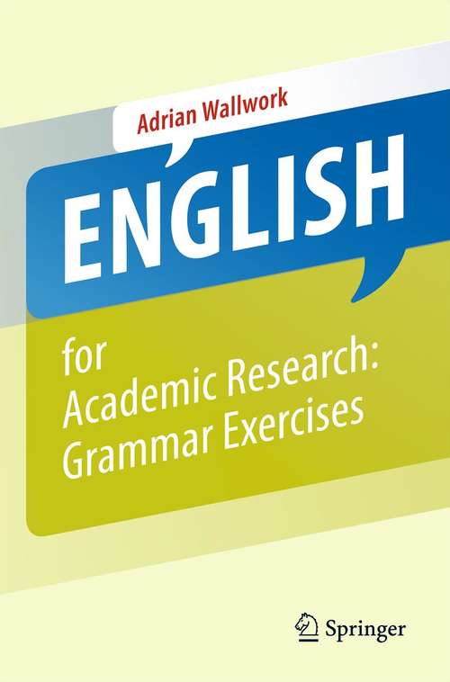 Book cover of English for Academic Research: Grammar Exercises