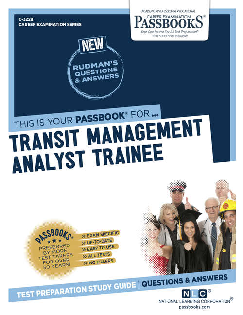 Book cover of Transit Management Analyst Trainee: Passbooks Study Guide (Career Examination Series: C-3228)