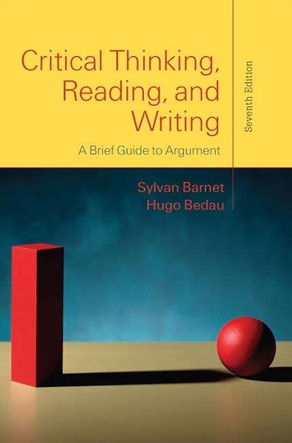 Book cover of Critical Thinking Reading and Writing: A Brief Guide to Argument (7th edition)