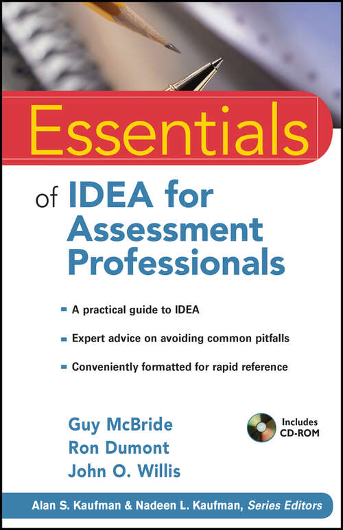 Book cover of Essentials of IDEA for Assessment Professionals