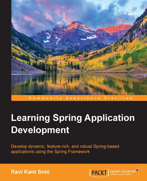 Book cover of Learning Spring Application Development