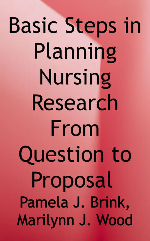 Book cover of Basic Steps in Planning Nursing Research: From Question to Proposal (Fifth Edition) (Academic Textbooks Series)