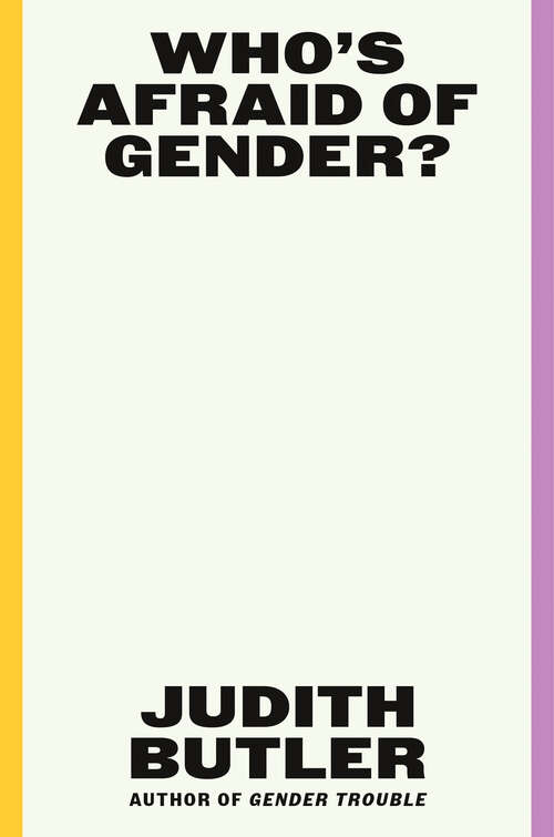 Book cover of Who's Afraid of Gender?