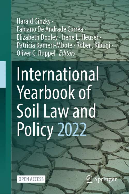 Book cover of International Yearbook of Soil Law and Policy 2022 (2024) (International Yearbook of Soil Law and Policy #2022)