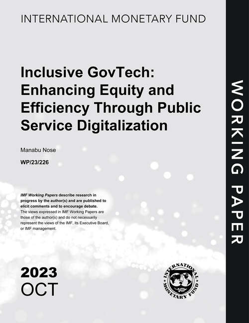 Book cover of Inclusive GovTech: Enhancing Efficiency and Equity Through Public Service Digitalization