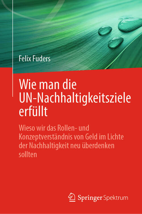 Book cover of Wie man die UN-Nachhaltigkeitsziele erfüllt: Wieso wir das Rollen- und Konzeptverständnis von Geld im Lichte der Nachhaltigkeit neu überdenken sollten
