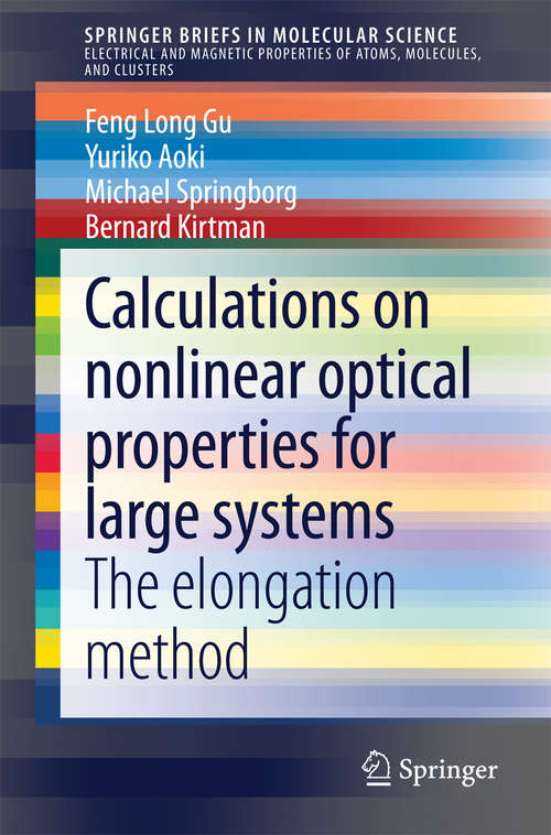 Book cover of Calculations on nonlinear optical properties for large systems