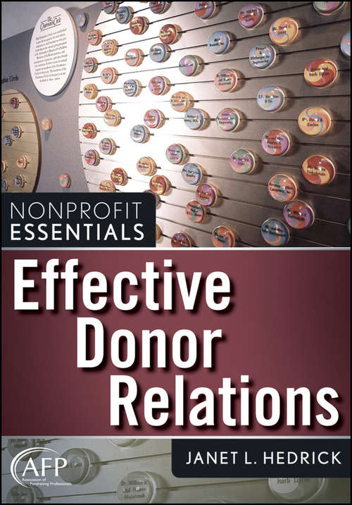 Book cover of Effective Donor Relations