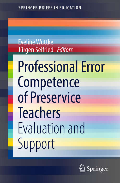 Book cover of Professional Error Competence of Preservice Teachers