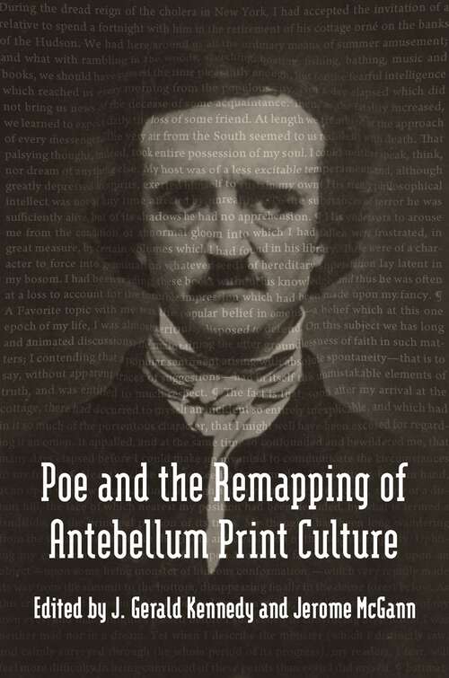Book cover of Poe and the Remapping of Antebellum Print Culture: How a Redneck Helped Invent Political Consulting (Media & Public Affairs)