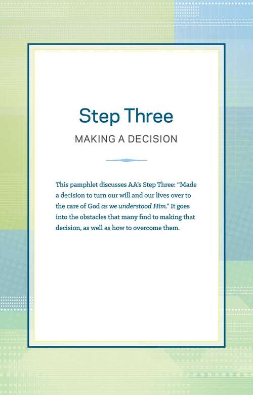 Book cover of Step Three: Making a Decision