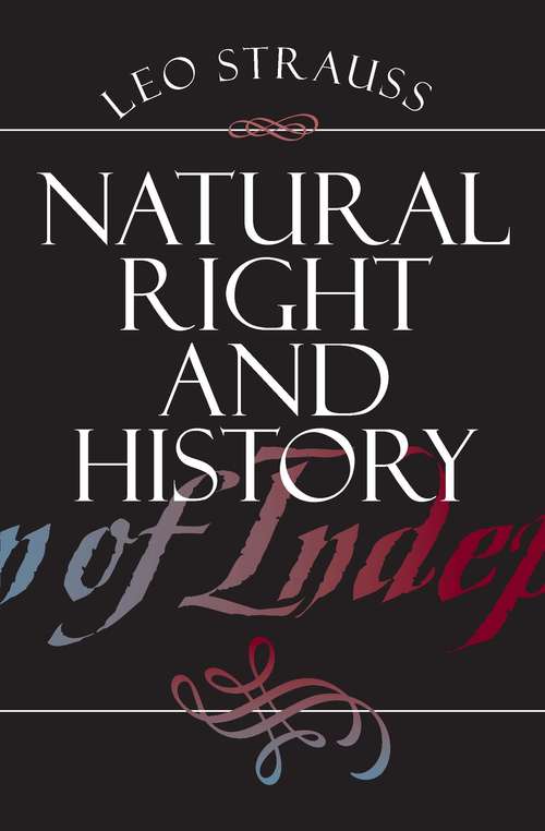 Book cover of Natural Right and History